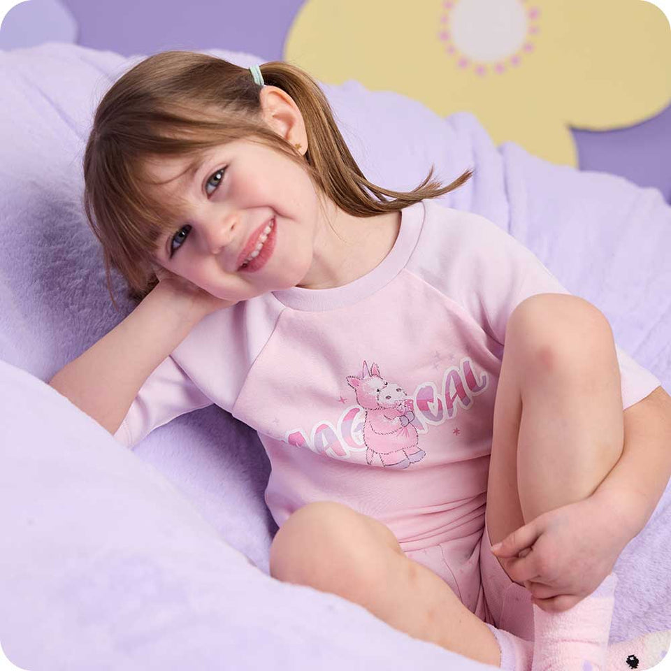 Unicorn Shorties Pajamas - Quiet Comfort