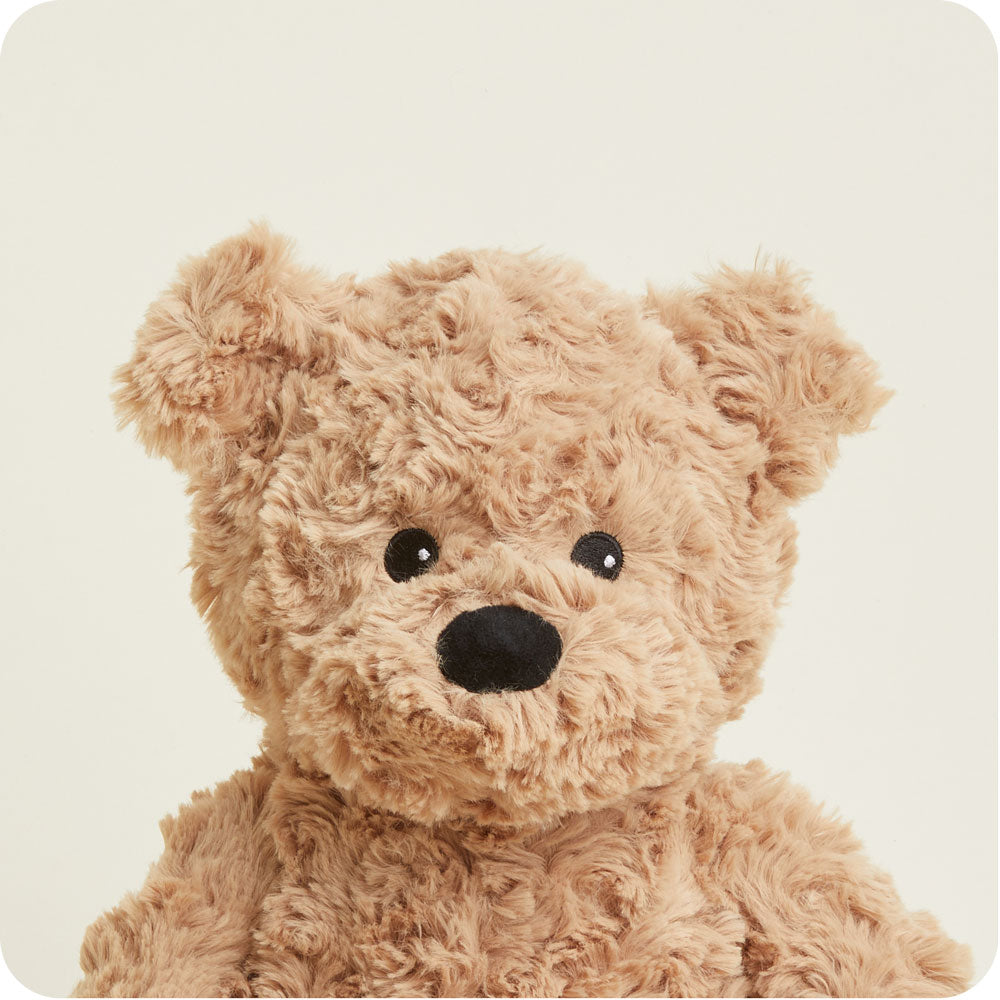 Brown Curly Bear Warmies - Cozy Glow