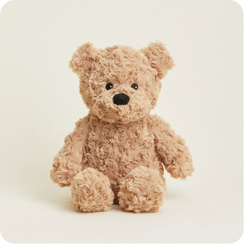 Brown Curly Bear Warmies - Cozy Glow