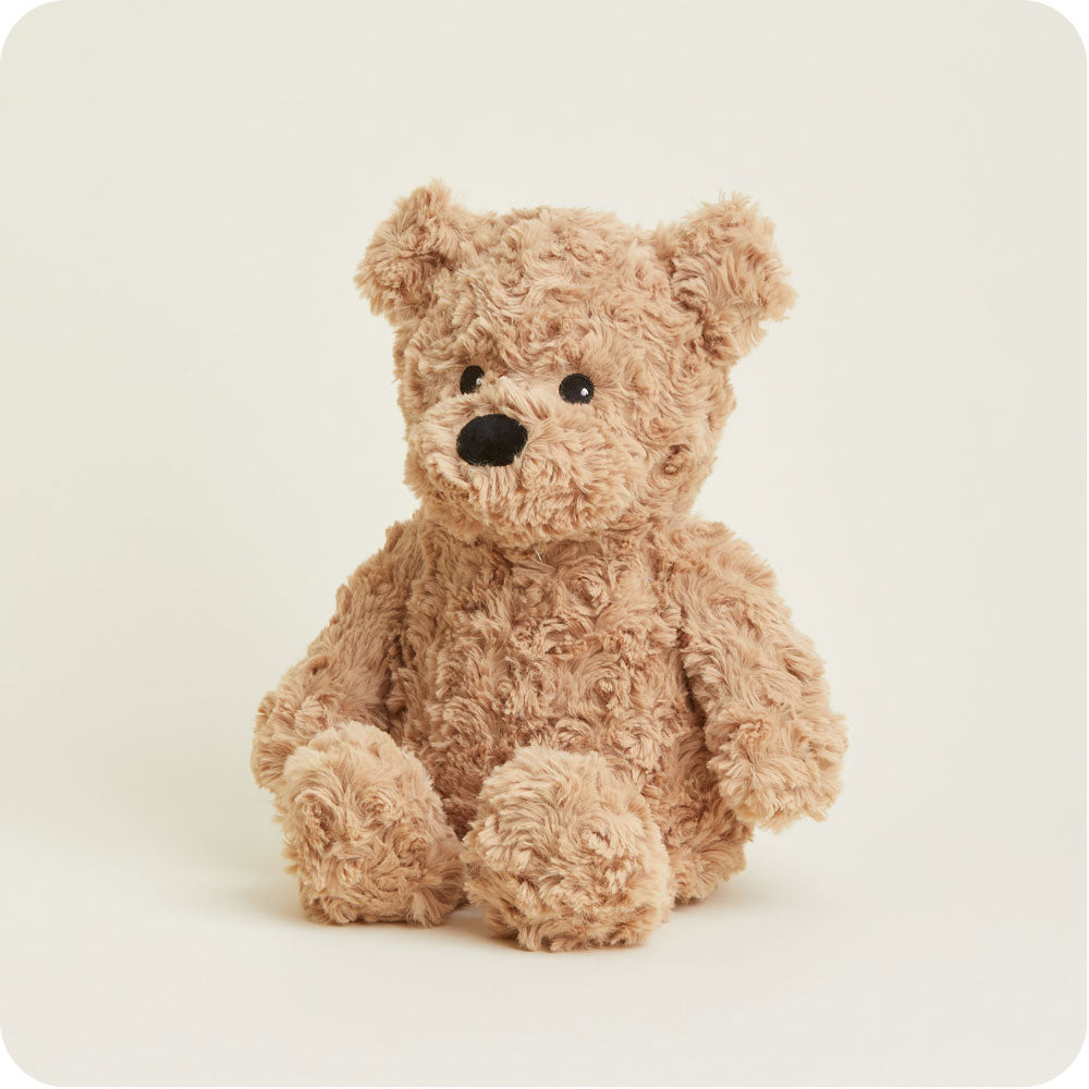 Brown Curly Bear Warmies - Cozy Glow
