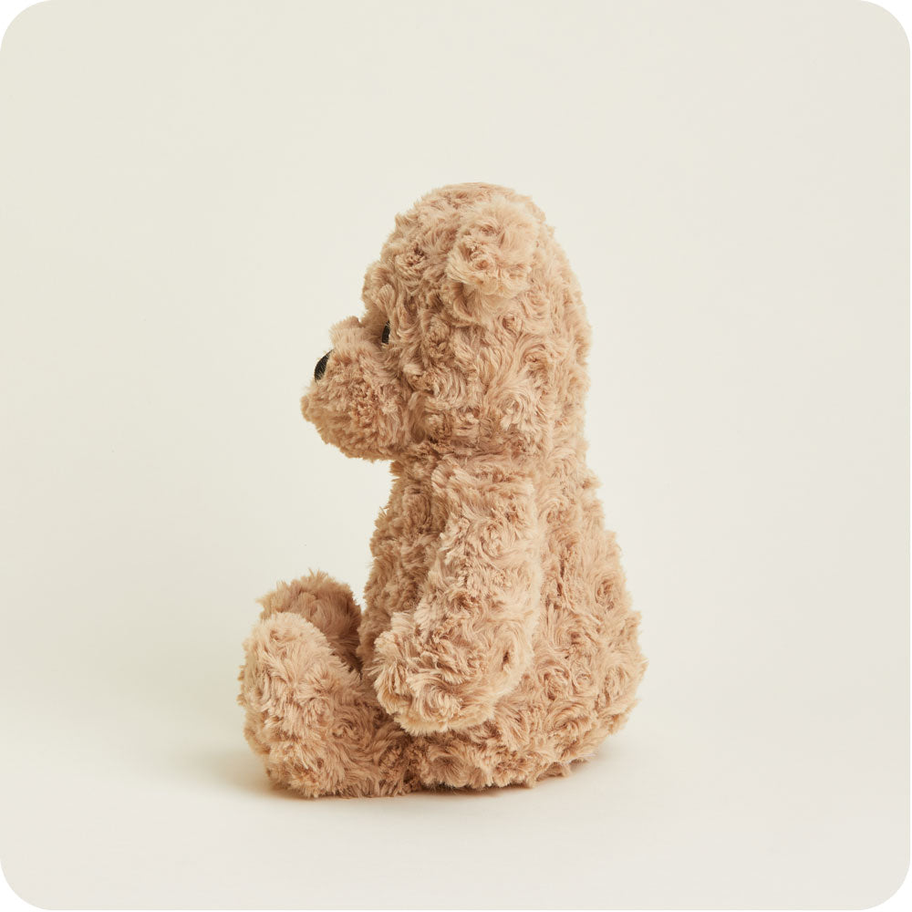 Brown Curly Bear Warmies - Cozy Glow