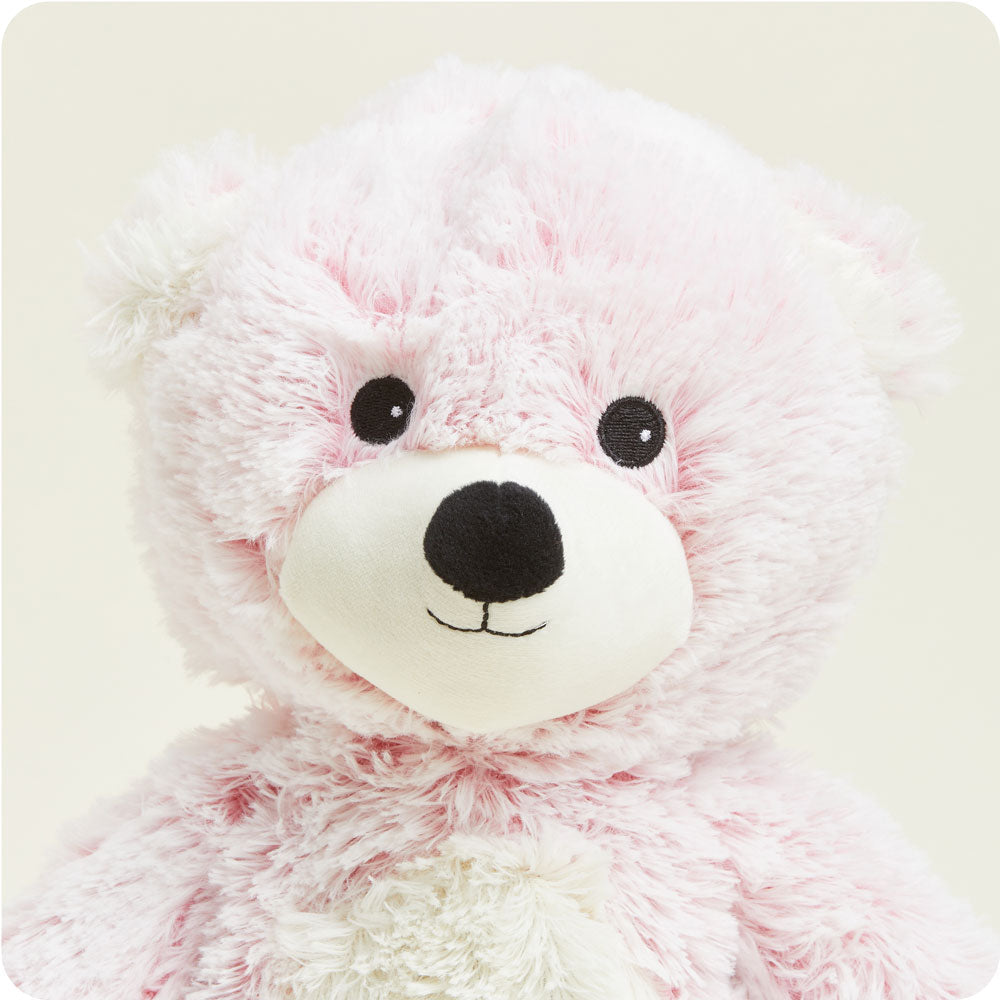 Pink Marshmallow Bear Warmies - Cozy Glow