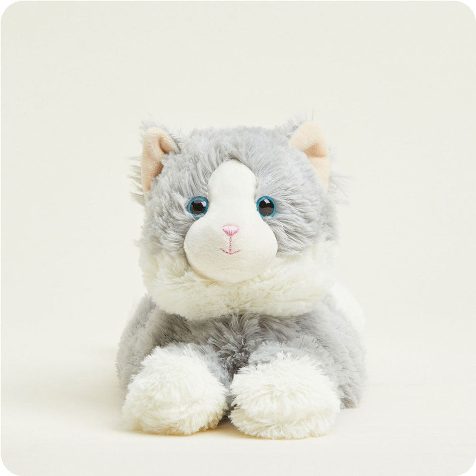 Laying Down Gray Cat Warmies - Bright Scent