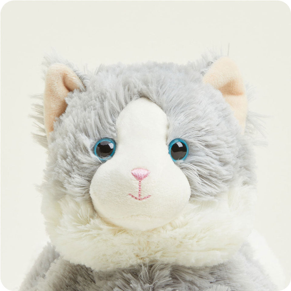 Laying Down Gray Cat Warmies - Bright Scent
