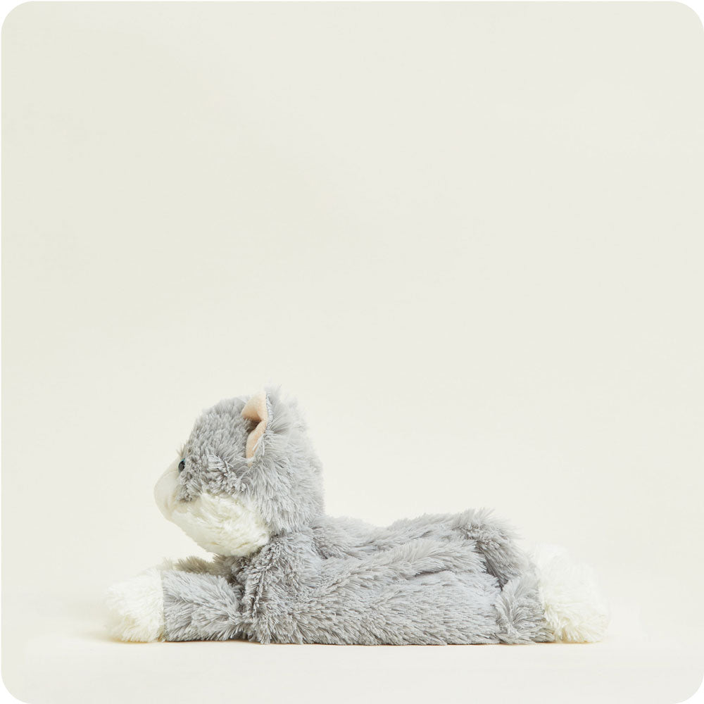 Laying Down Gray Cat Warmies - Bright Scent