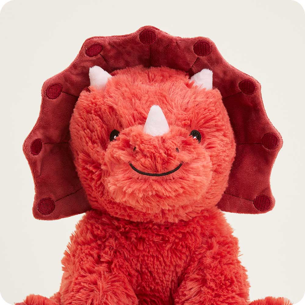 Red Triceratops Warmies - Home Glow