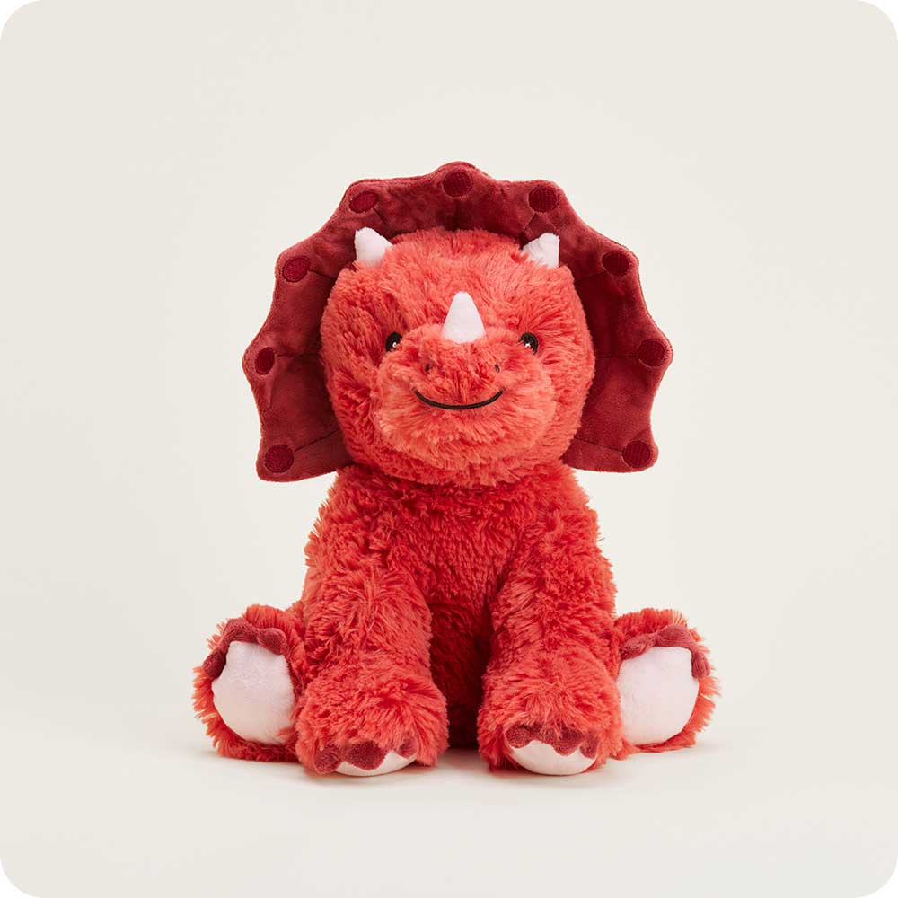 Red Triceratops Warmies - Home Glow
