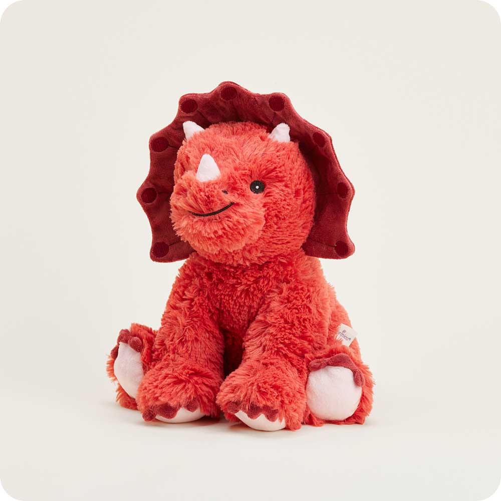 Red Triceratops Warmies - Home Glow