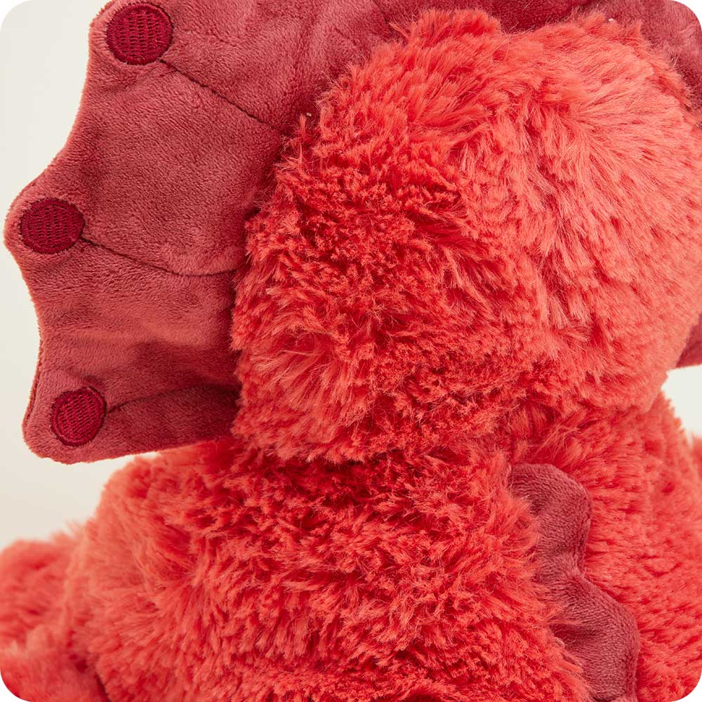 Red Triceratops Warmies - Home Glow