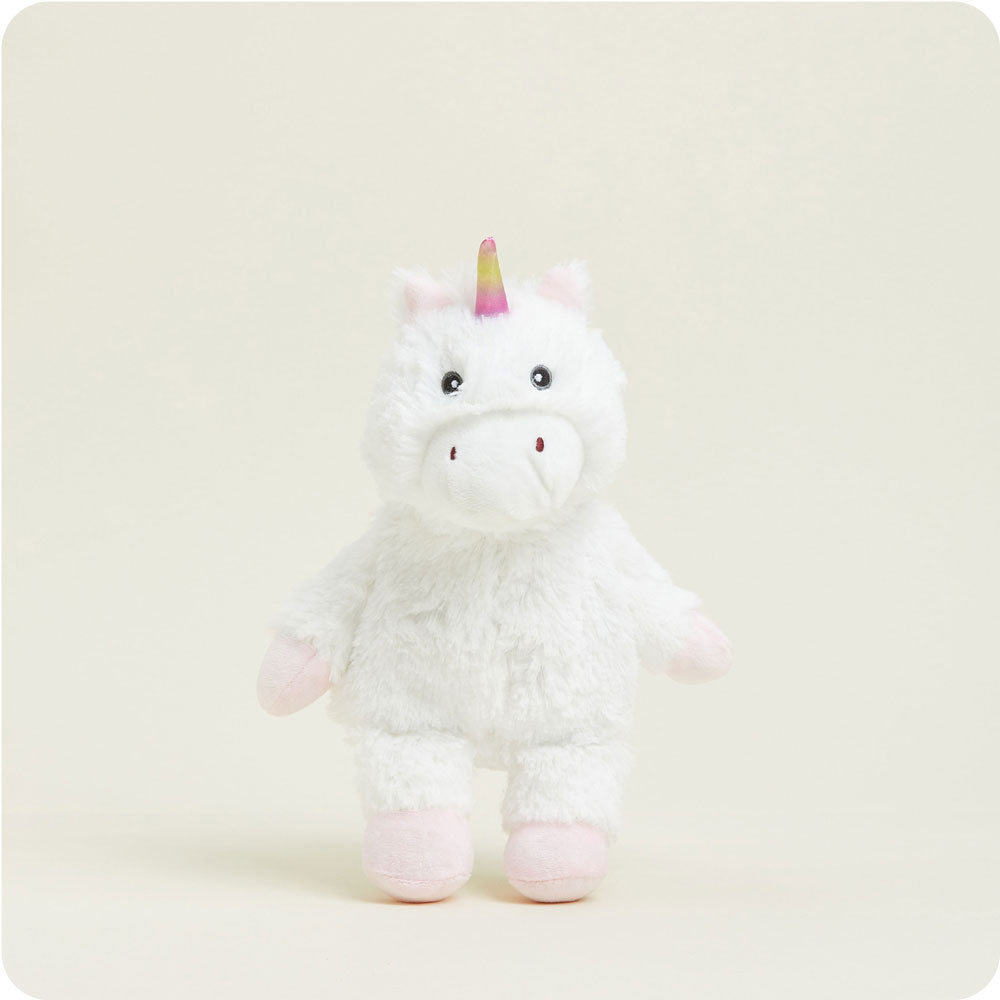 White Unicorn Warmies Junior - Cozy Glow