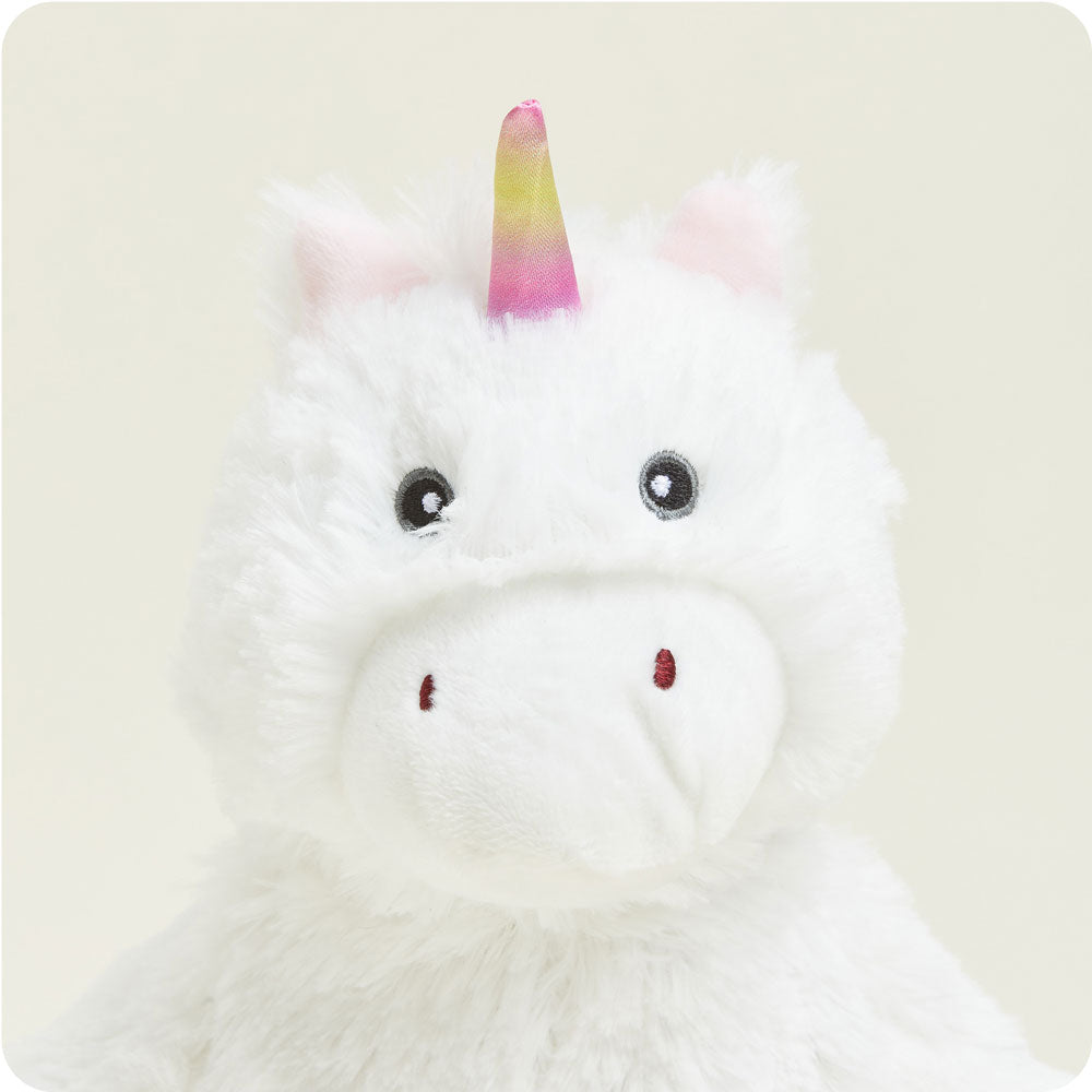 White Unicorn Warmies Junior - Cozy Glow