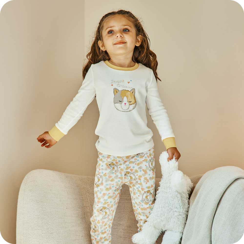 Calico Cat Long Pajamas - Simple Edit