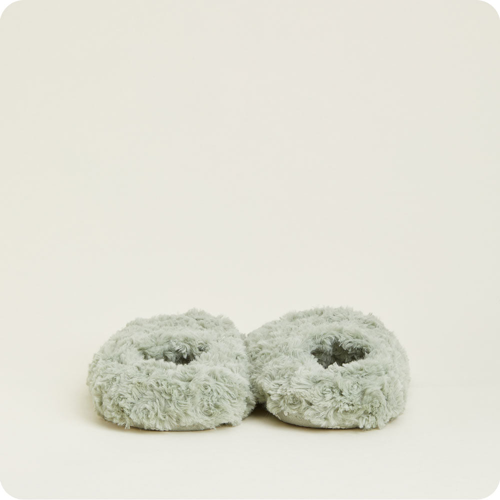 Curly Sage Green Slippers Warmies® - Modern Blend