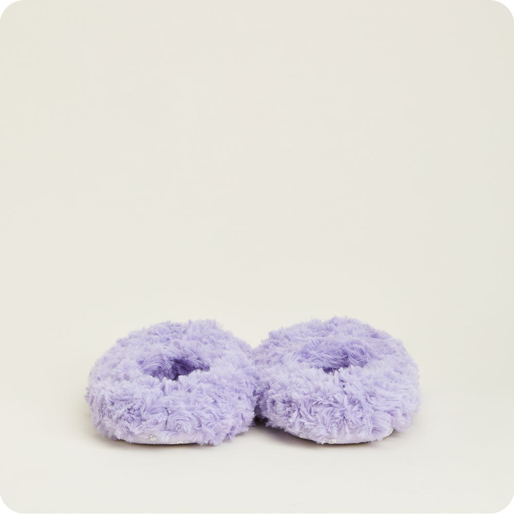Curly Purple Slippers Warmies® - Cozy Glow