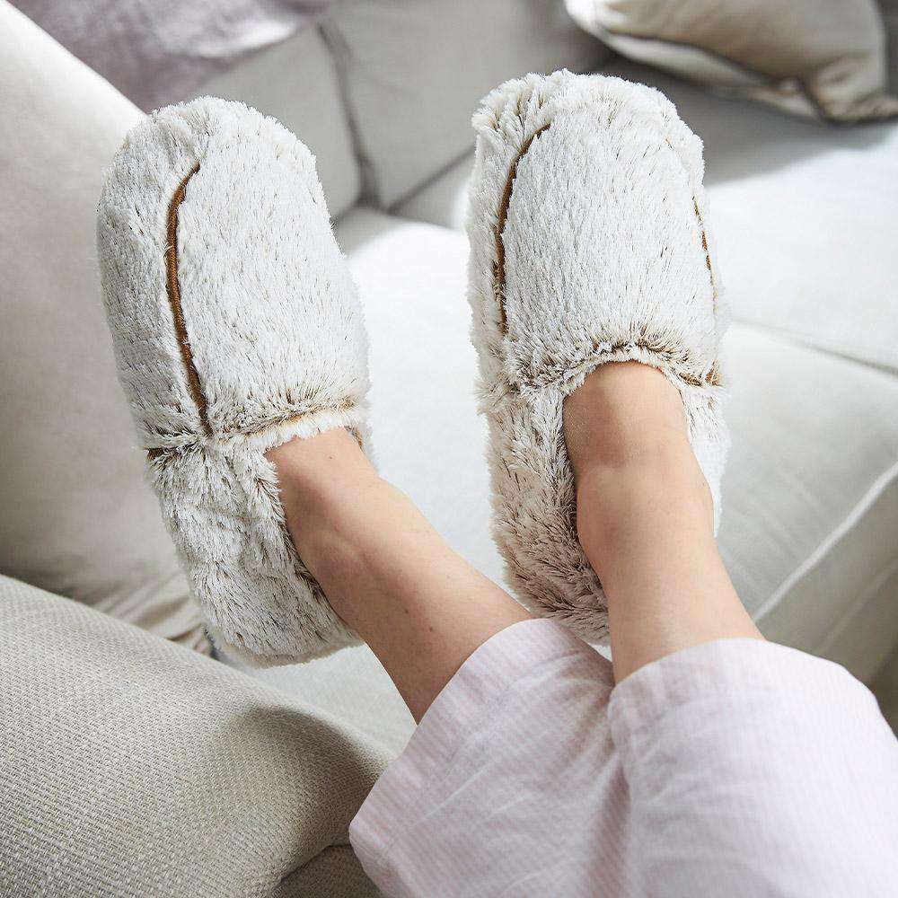 Marshmallow Brown Slippers Warmies® - Soft Glow