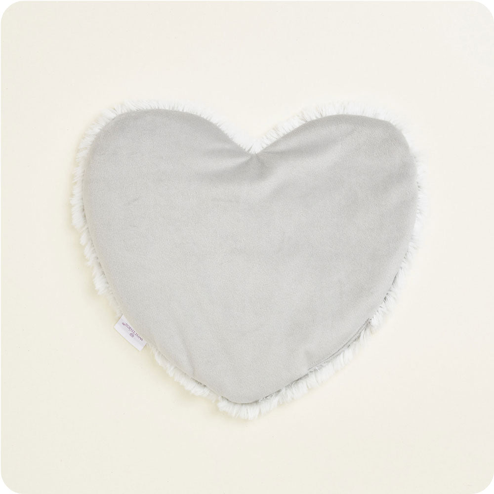 Marshmallow Gray Heart Heat Pad Warmies - Comfort Ready