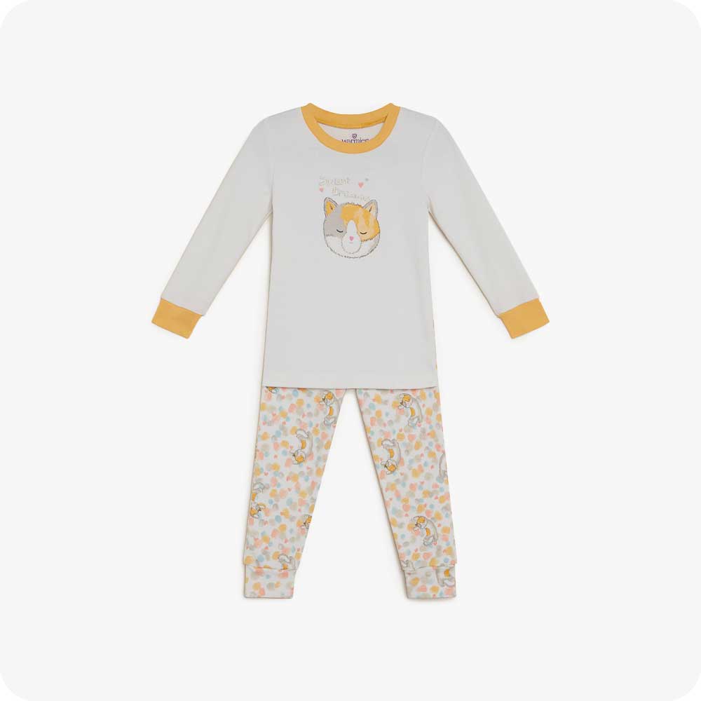 Calico Cat Long Pajamas - Simple Edit