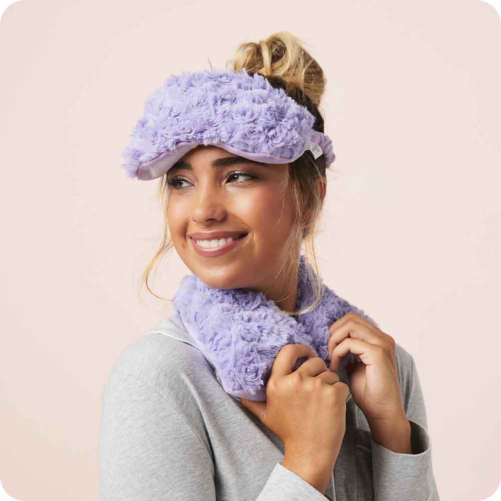Curly Purple Neck Wrap Warmies - Ready Carry