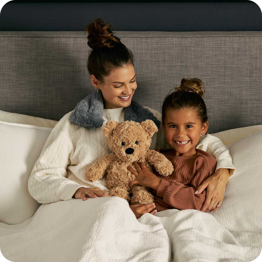 Brown Curly Bear Warmies - Cozy Glow