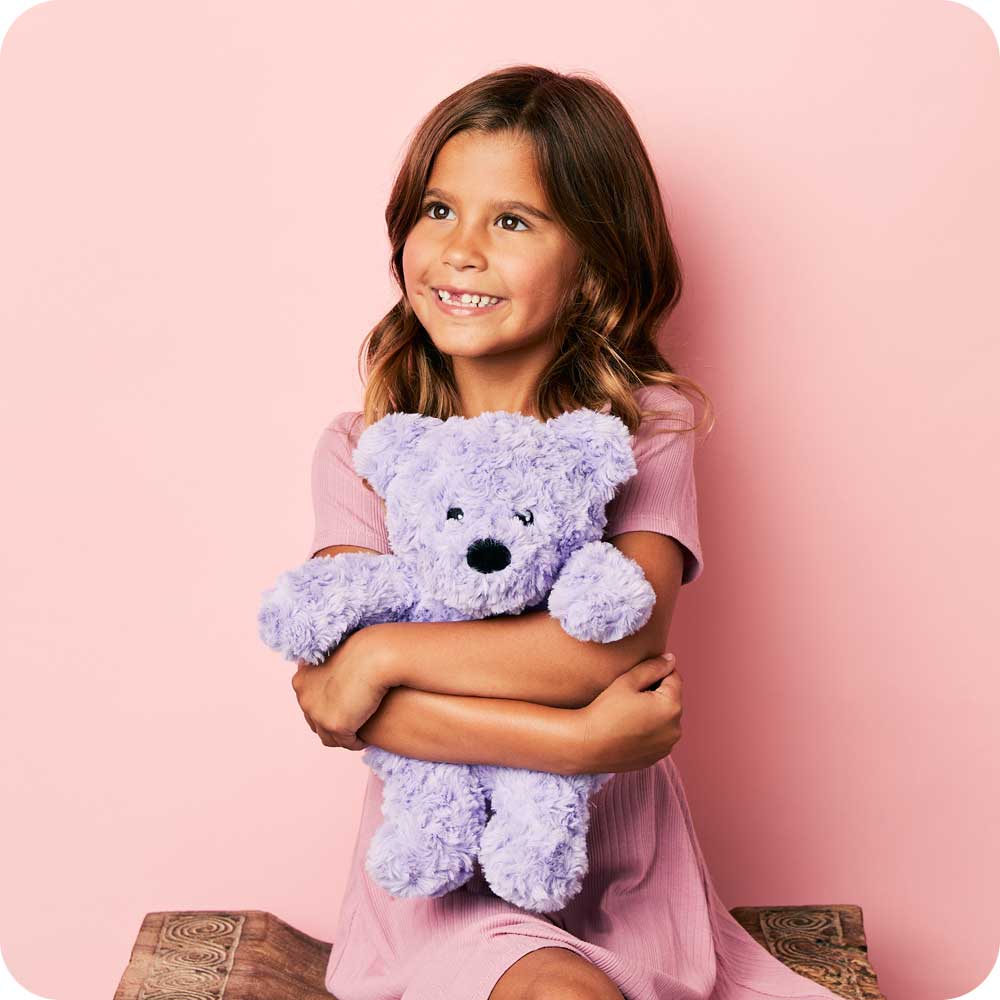 Purple Curly Bear Warmies - Classic Notes