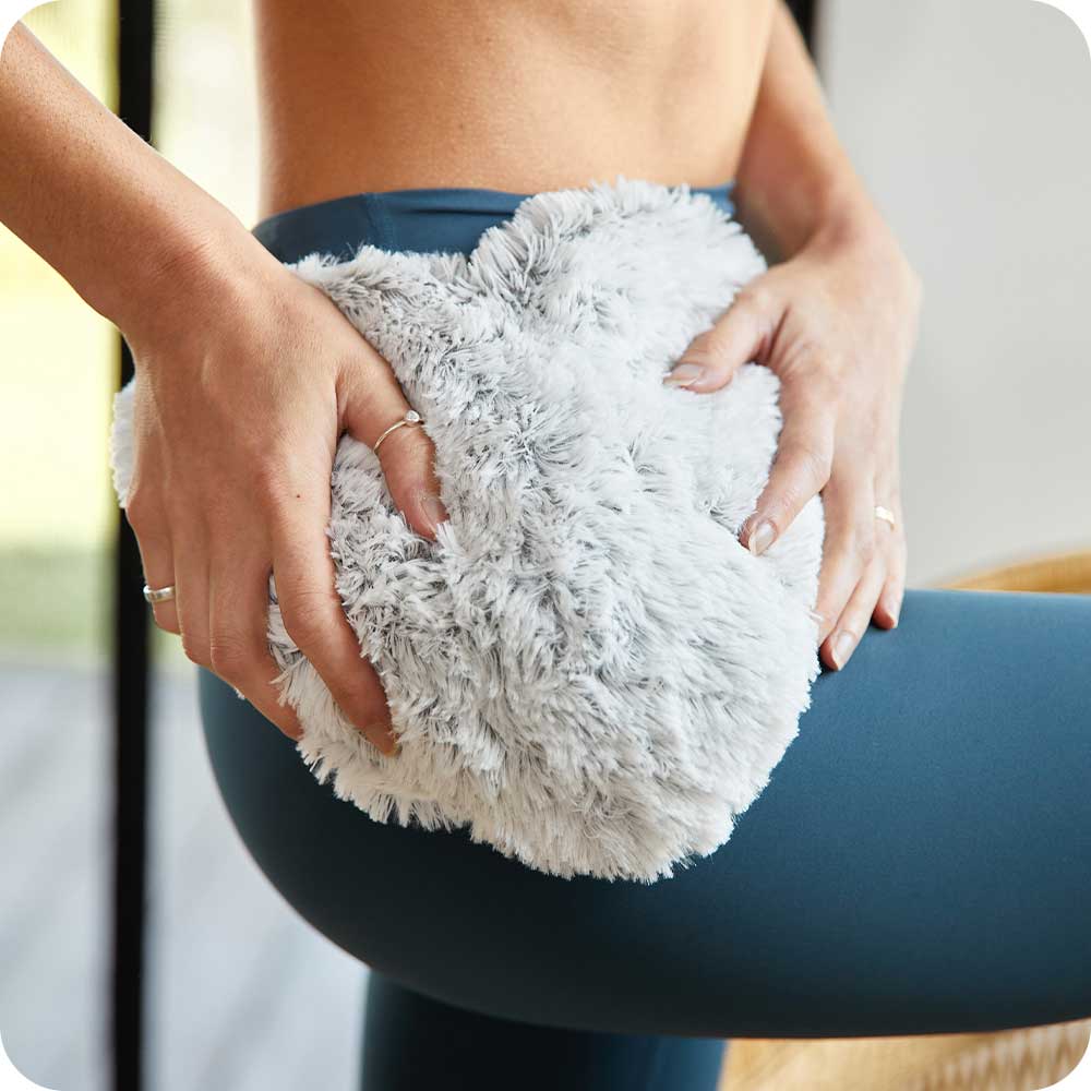 Marshmallow Gray Heart Heat Pad Warmies - Comfort Ready
