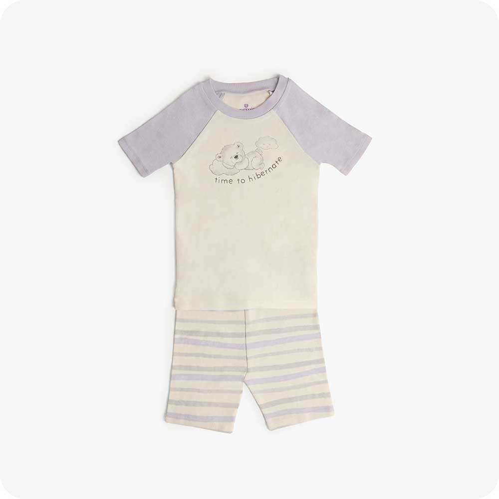 Marshmallow Bear Shorties Pajamas - Soft Snuggle