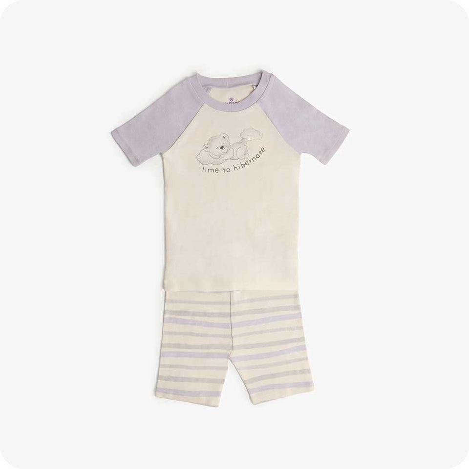 Marshmallow Bear Shorties Pajamas - Soft Snuggle