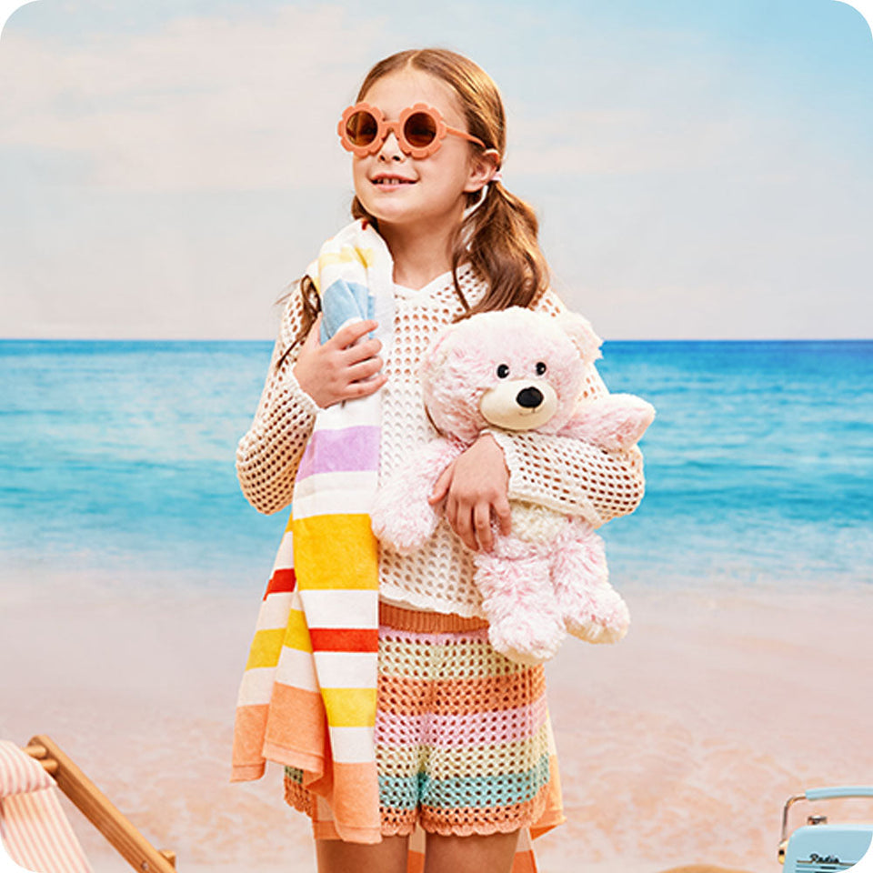 Pink Marshmallow Bear Warmies - Cozy Glow