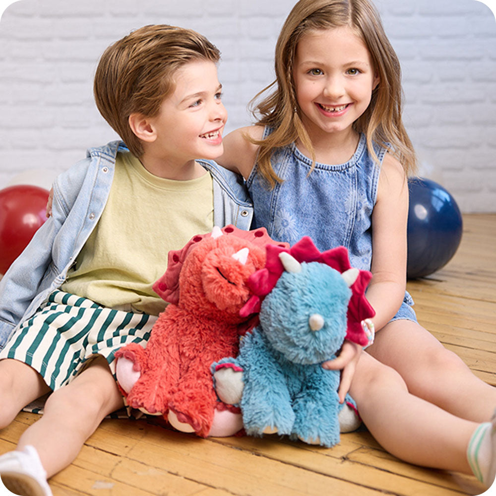 Red Triceratops Warmies - Home Glow