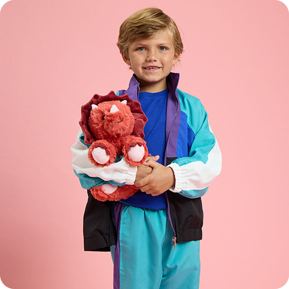 Red Triceratops Warmies - Home Glow