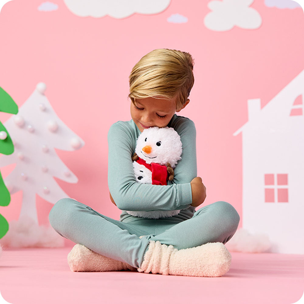 Red Scarf Snowman Warmies - Easy Spritz
